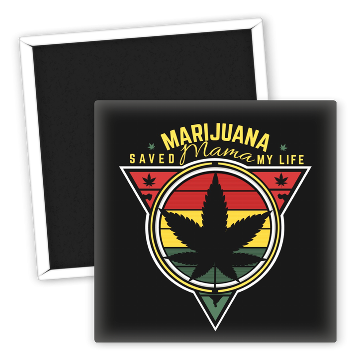 Zum Produkt Kühlschrankmagnet Marijuana Saved My Life Weed Design
