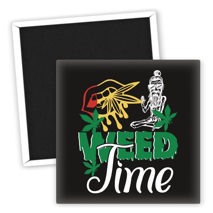 Zum Produkt Kühlschrankmagnet Weed Time mit Hanf und coolen Motiven
