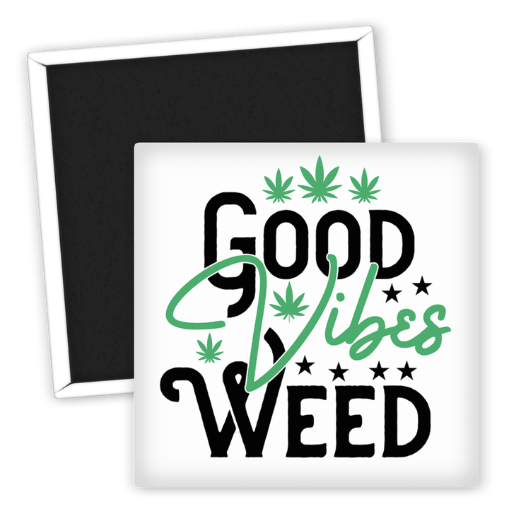 Zum Produkt Kühlschrankmagnet Good Vibes Weed mit lustigem Design