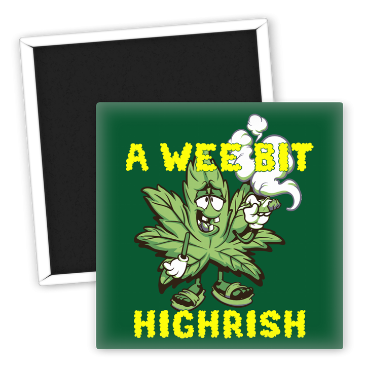 Zum Produkt Kühlschrankmagnet A Wee Bit Highrish niedlicher Weed Charakter
