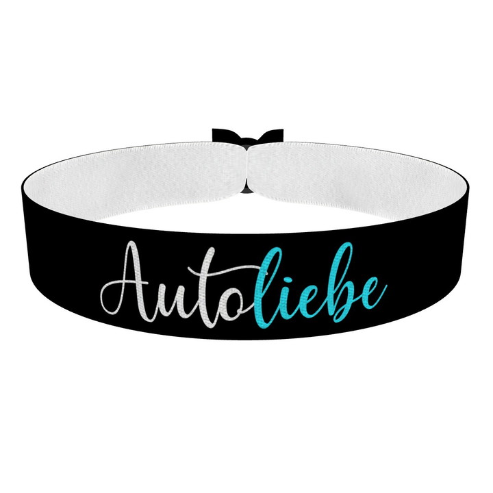 Zum Produkt Autoliebe blau/schwarz Stoffarmband
