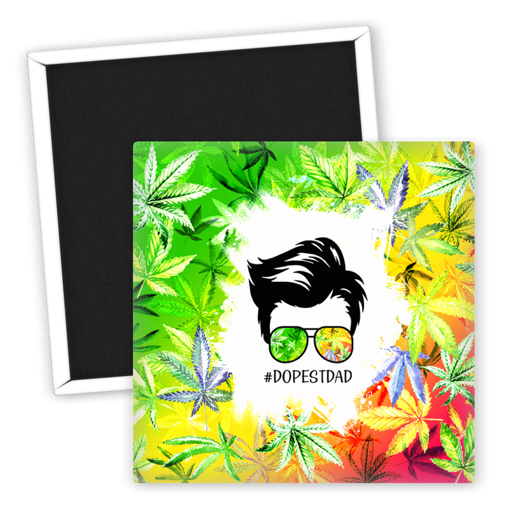 Zum Produkt Kühlschrankmagnet Dope Dad Weed Motiv bunt minimalistisch