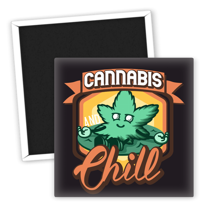Zum Produkt Kühlschrankmagnet Cannabis and Chill Motiv für Weed-Liebhaber