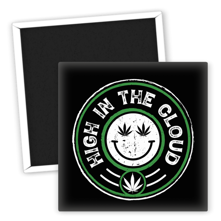 Zum Produkt Kühlschrankmagnet High in the Cloud Weed Motiv 5 cm