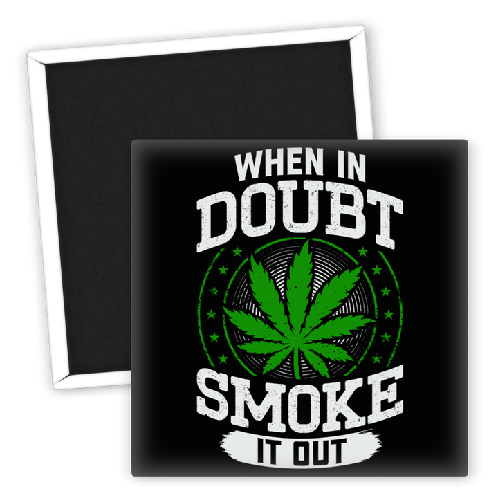 Zum Produkt Kühlschrankmagnet Weed Motiv Smoke It Out Geschenkidee