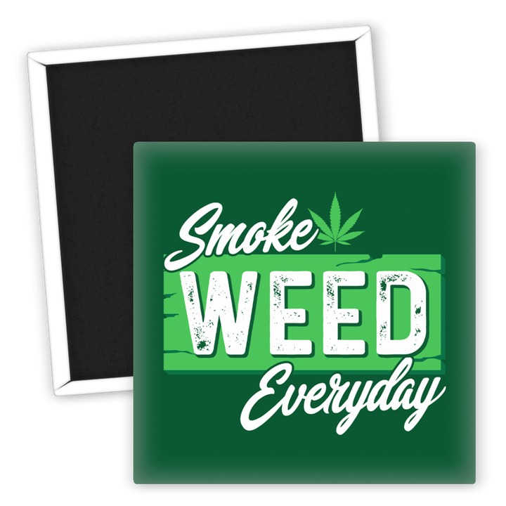 Zum Produkt Kühlschrankmagnet Smoke Weed Everyday mit Hanfblatt Motiv