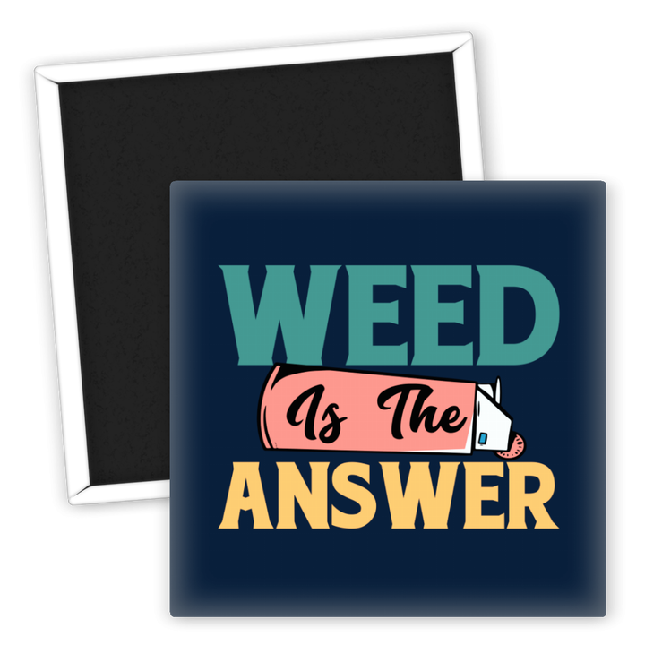 Zum Produkt Kühlschrankmagnet Weed Is The Answer für Cannabisliebhaber