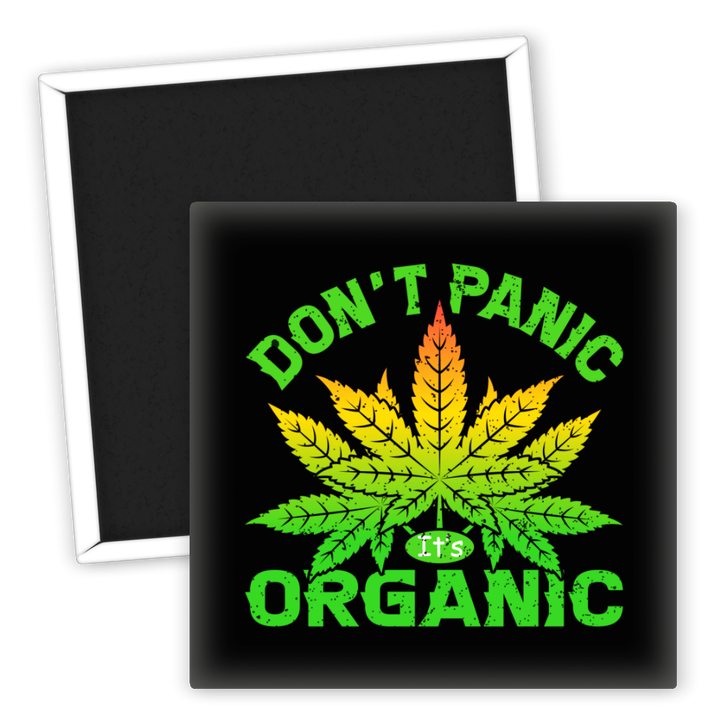 Zum Produkt Kühlschrankmagnet Don't Panic It's Organic Hanfmotiv