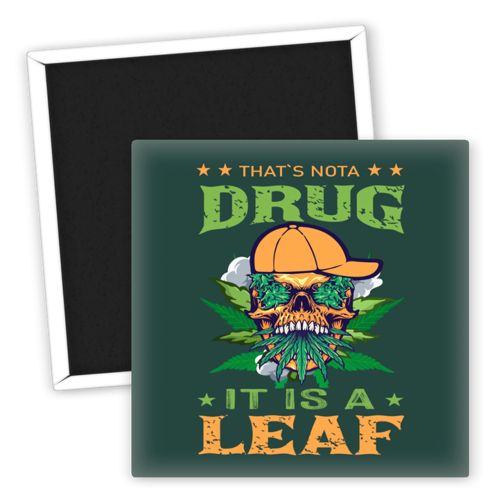 Zum Produkt Kühlschrankmagnet Skull Leaf mit witzigem Weed Motiv