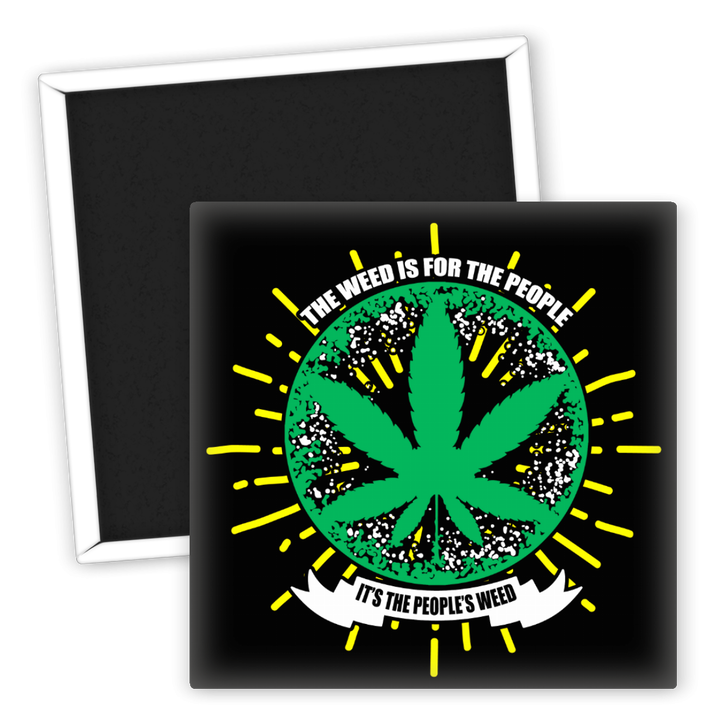Zum Produkt Kühlschrankmagnet Weed für die Menschen mit Hanfblatt Design