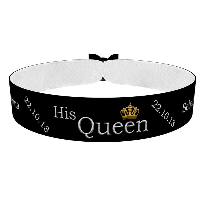 Zum Produkt His Queen Stoffarmband