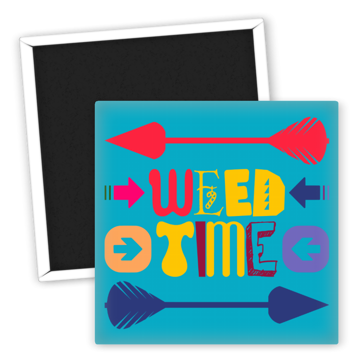 Zum Produkt Kühlschrankmagnet Weed Time bunte Deko für Stoner Fans