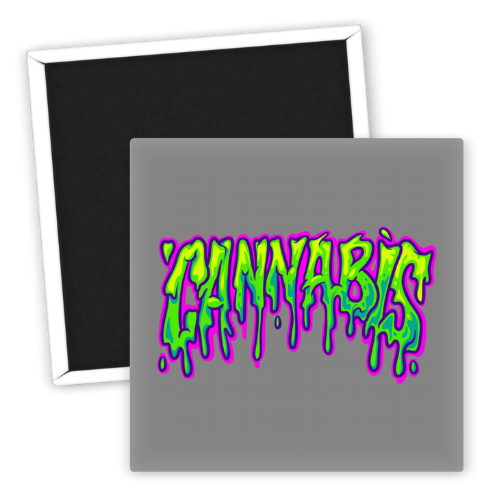 Zum Produkt Kühlschrankmagnet Cannabis Graffiti Design bunt und cool