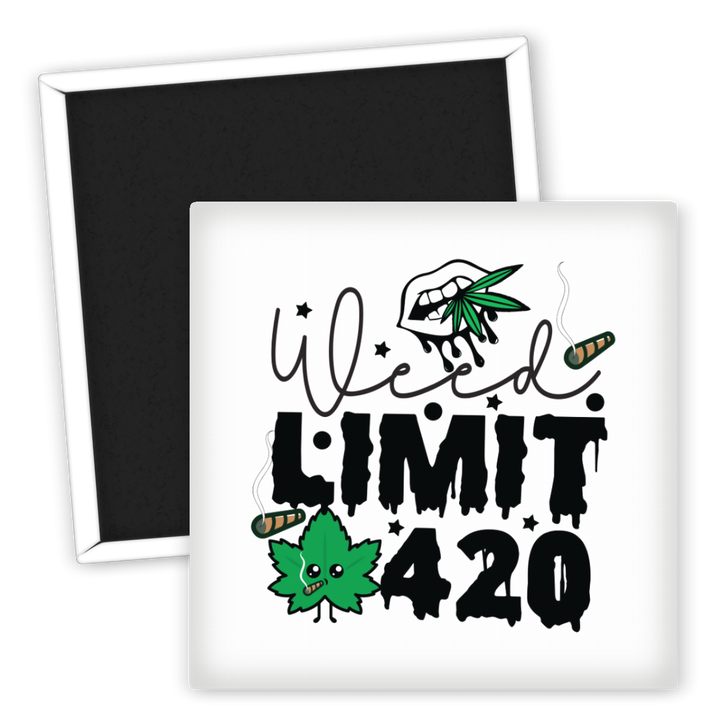 Zum Produkt Kühlschrankmagnet Weed Limit 420 mit coolem Marihuana-Design