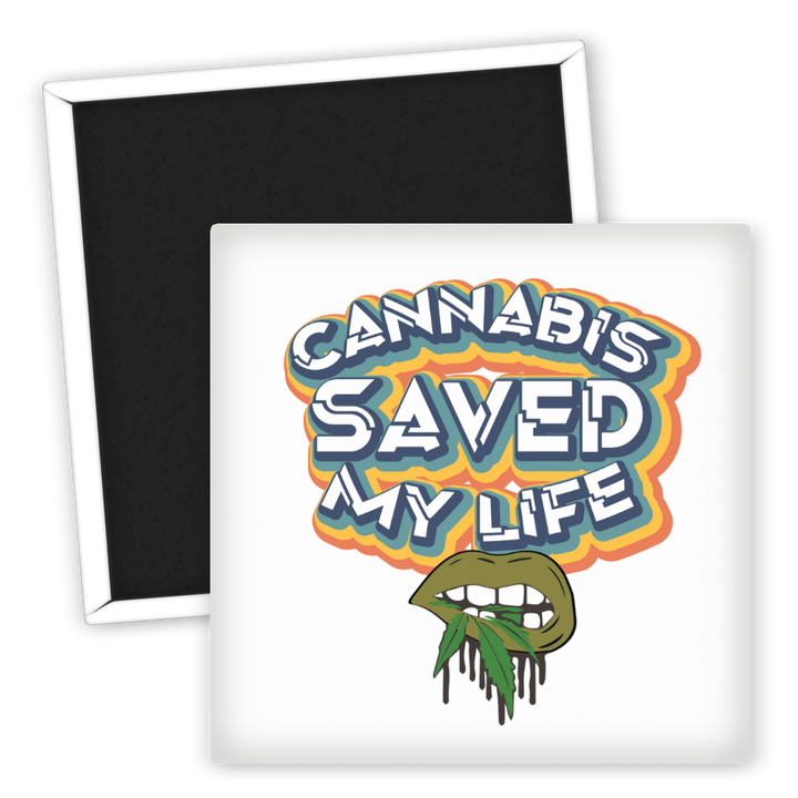 Zum Produkt Kühlschrankmagnet Cannabis Saved My Life Bunt und Kreativ