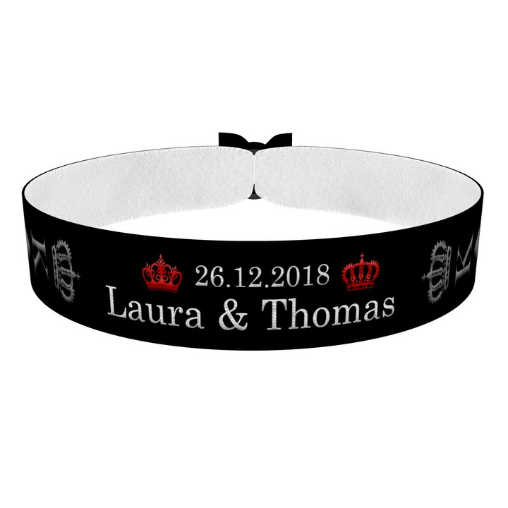 Zum Produkt King & Queen Karten King Stoffarmband