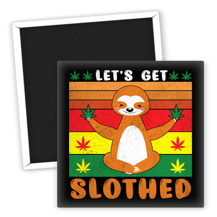 Zum Produkt Kühlschrankmagnet Let's Get Slothed mit Dschungeltier Motiv