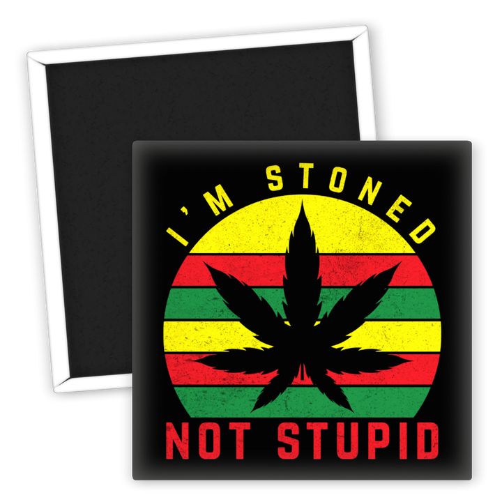 Zum Produkt Kühlschrankmagnet I'm Stoned Not Stupid Weed Design