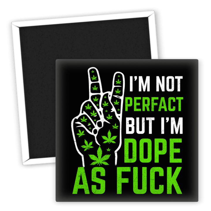 Zum Produkt Kühlschrankmagnet Weed Peace Zeichen Dope als Design