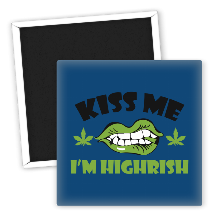 Zum Produkt Kühlschrankmagnet Kiss Me I'm Highrish Weed Geschenkidee