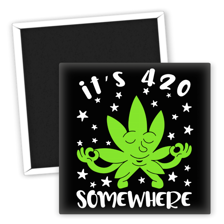 Zum Produkt Kühlschrankmagnet It's 420 Somewhere lustiger Weed Spruch