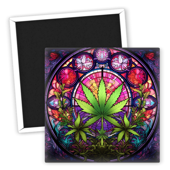 Zum Produkt Kreativer Kühlschrankmagnet mit buntem Weed-Motiv