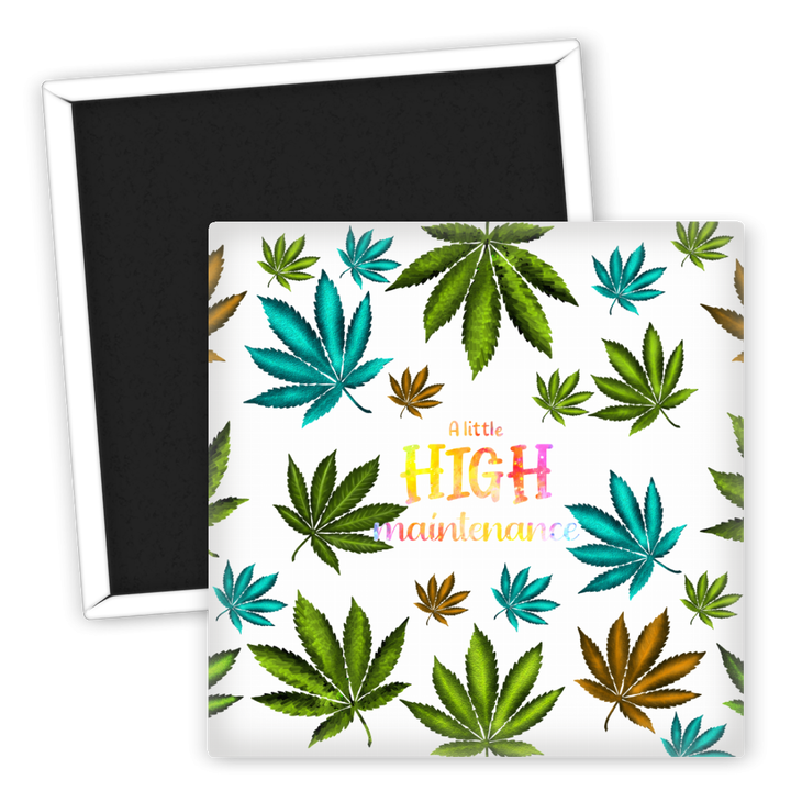 Zum Produkt Kühlschrankmagnet Weed Blatt High Maintenance Design