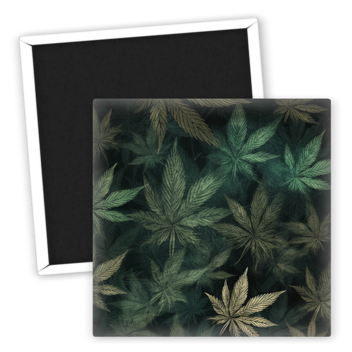 Zum Produkt Kühlschrankmagnet Weedblatt grün und gold für Kifferliebhaber