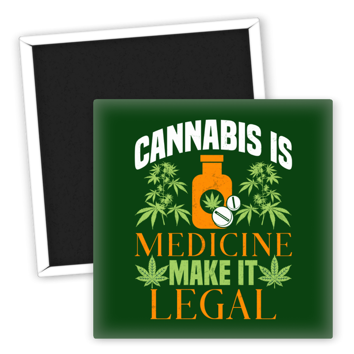 Zum Produkt Kühlschrankmagnet Cannabis Medizin Motivation Legalität