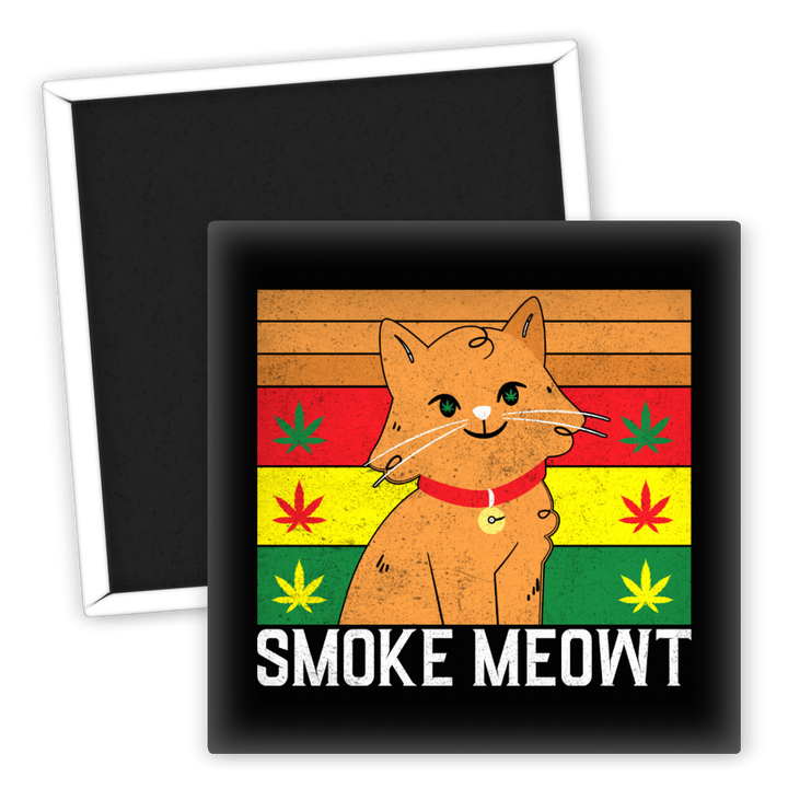 Zum Produkt Kühlschrankmagnet Katze Weed Smoke Meowt Geschenk für Stoner