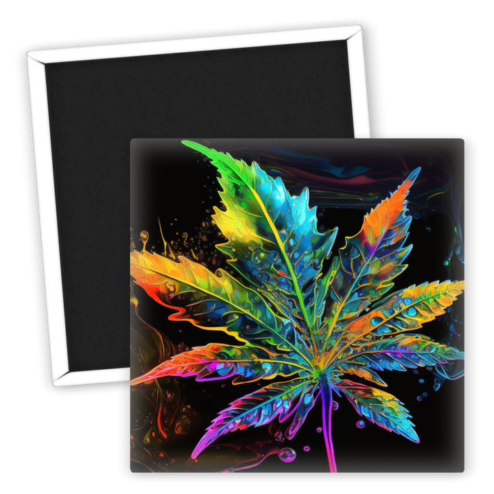 Zum Produkt Bunter Kühlschrankmagnet Cannabis Blatt Kunst Deko Geschenk
