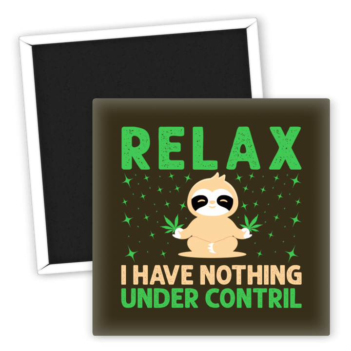Zum Produkt Kühlschrankmagnet Relax mit Faultier und Weed Motiv