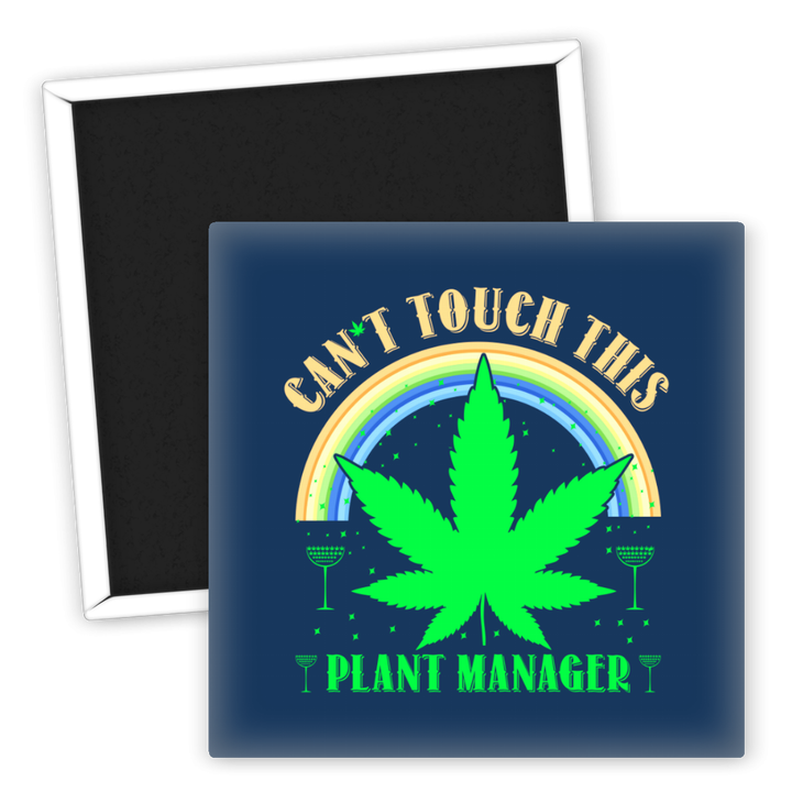 Zum Produkt Kühlschrankmagnet Plant Manager mit Cannabis Motiv und Regenbogen