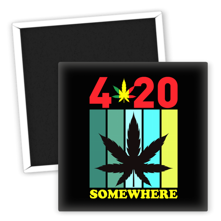 Zum Produkt Kühlschrankmagnet 420 Somewhere mit Cannabis Motiv