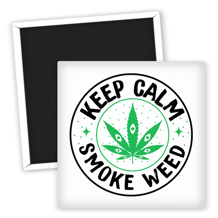 Zum Produkt Kühlschrankmagnet Keep Calm Smoke Weed Blatt Design