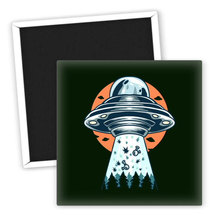 Zum Produkt Kühlschrankmagnet UFO mit Cannabis Motiv für Weed Liebhaber