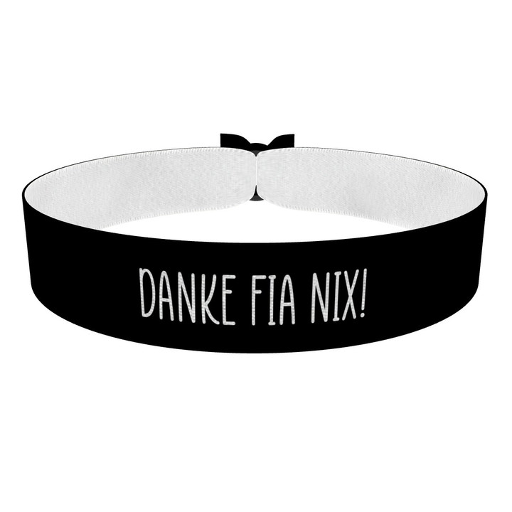 Zum Produkt Danke fia nix Stoffarmband