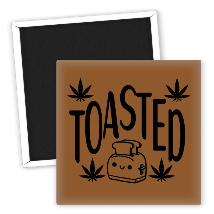 Zum Produkt Kühlschrankmagnet Toasted mit Hanf Motiv Trendiger Weed Magnet