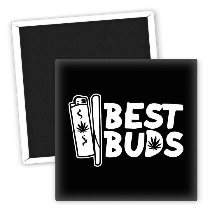 Zum Produkt Kühlschrankmagnet Best Buds mit Hanf Motiv für Weed Fans