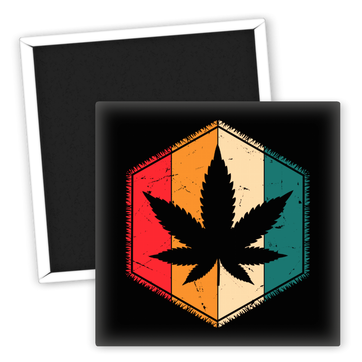 Zum Produkt Kreativer Kühlschrankmagnet mit Weed-Motiv in buntem Design