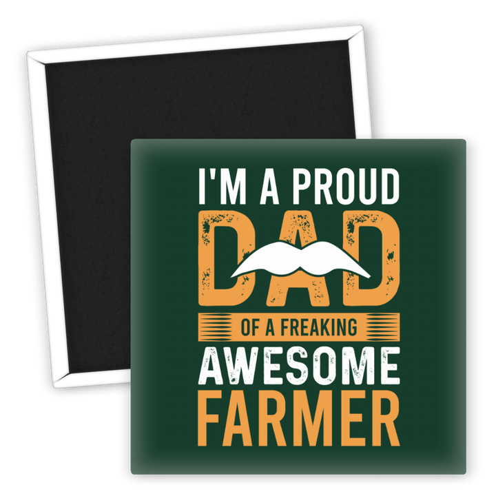 Zum Produkt Proud Dad Awesome Farmer Kühlschrankmagnet Landwirtschaft