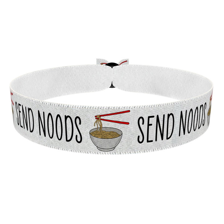 Zum Produkt Send Noods weiß Stoffarmband