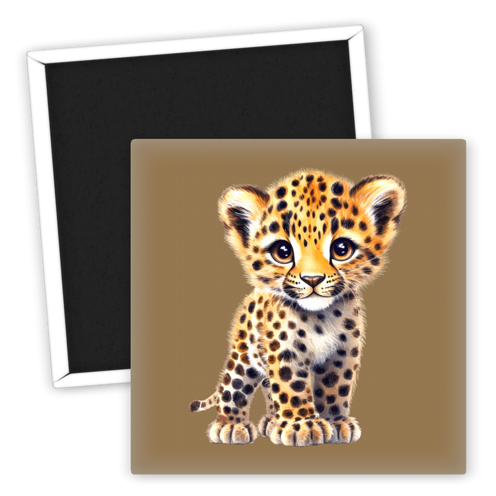 Zum Produkt Kühlschrankmagnet Leopard Baby Tiermotiv lustig und bunt
