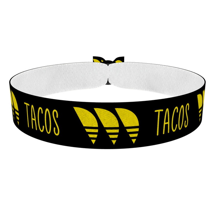 Zum Produkt Tacos schwarz Stoffarmband