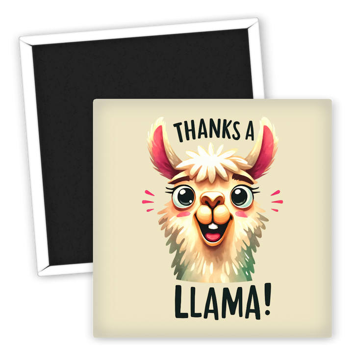 Zum Produkt Kühlschrankmagnet Lama mit Dankesbotschaft für Tierliebhaber