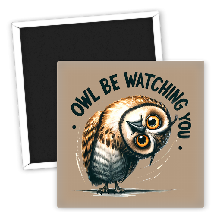Zum Produkt Kühlschrankmagnet Eule Owl Be Watching You Tiermotiv