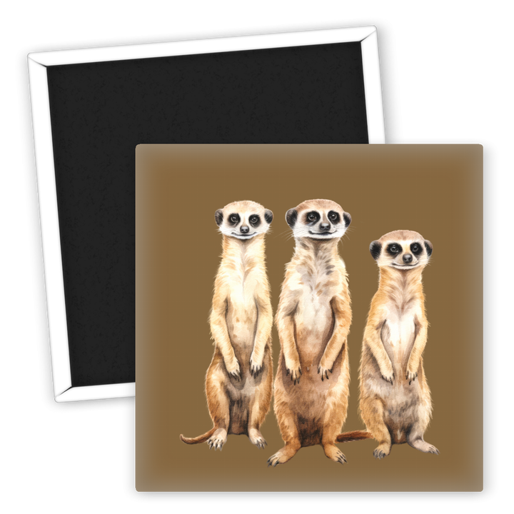 Zum Produkt Kühlschrankmagnet Erdmännchen Trio lustiges Tiermotiv