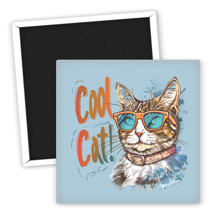Zum Produkt Cool Cat Kühlschrankmagnet mit Sonnenbrille im Tierdesign
