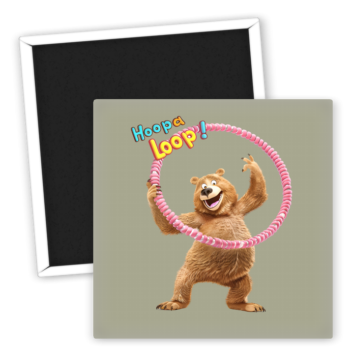 Zum Produkt Kühlschrankmagnet Bär mit Hula-Hoop Tiermotiv dekorativ