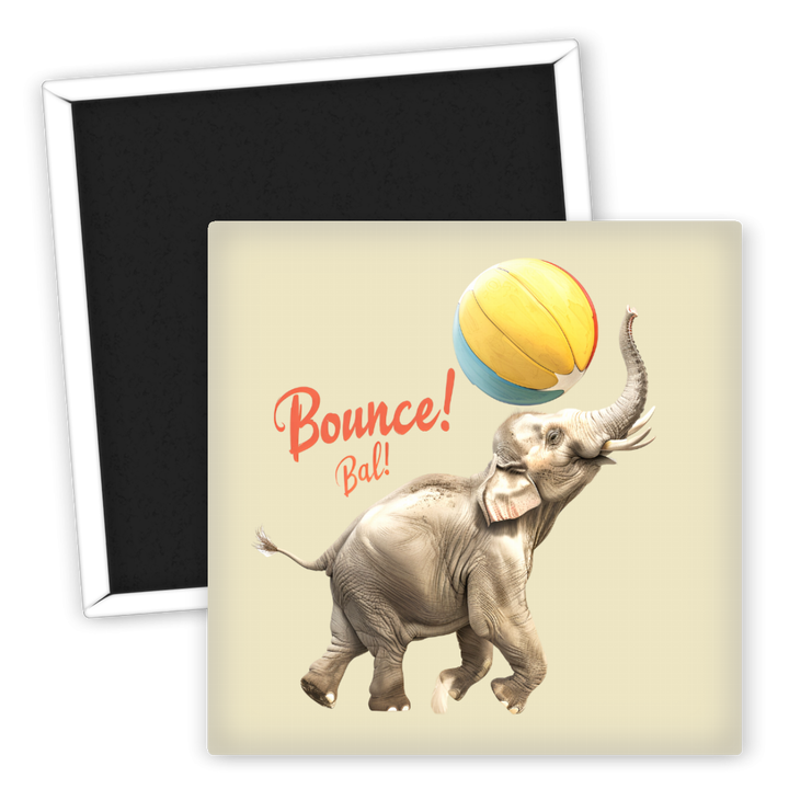 Zum Produkt Kühlschrankmagnet Elefant mit Ball für Tierliebhaber
